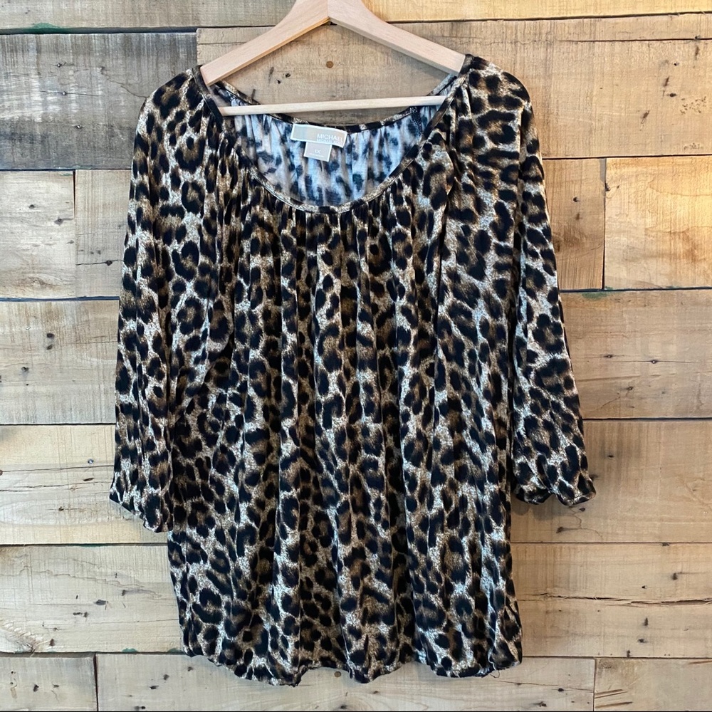 Michael Kors Leopard print shirt - 1X